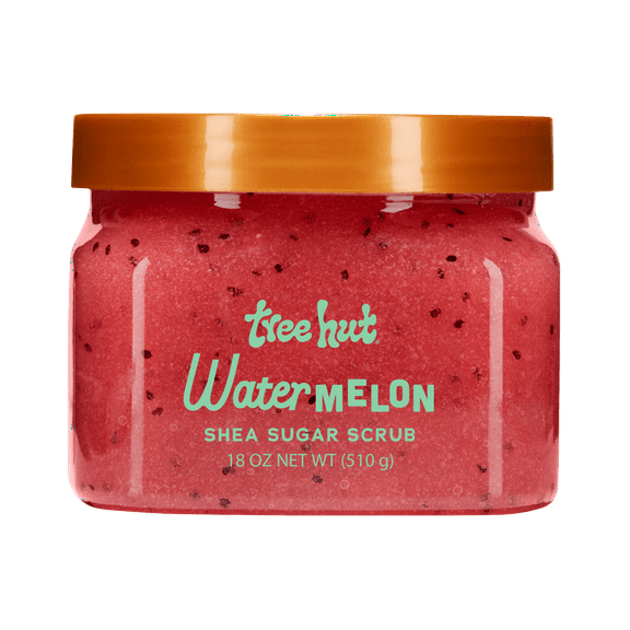 Tree Hut Watermelon Shea Sugar Exfoliating and Hydrating Body Scrub, 18 oz.